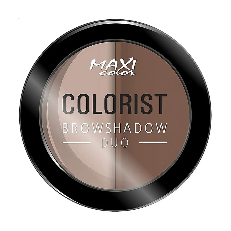 Тіні для брів Maxi Color Colorist Browshadow Duo 01 Натуральний брюнет, 3 г